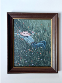 The Resting Gardener in vintage walnut