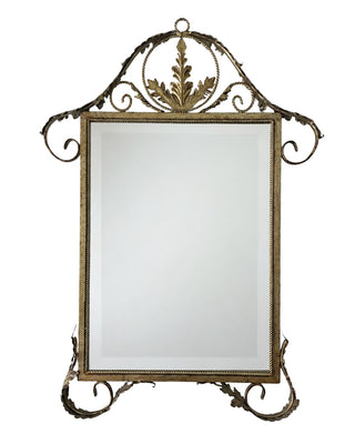 Rococo-style metal scrolled mirror