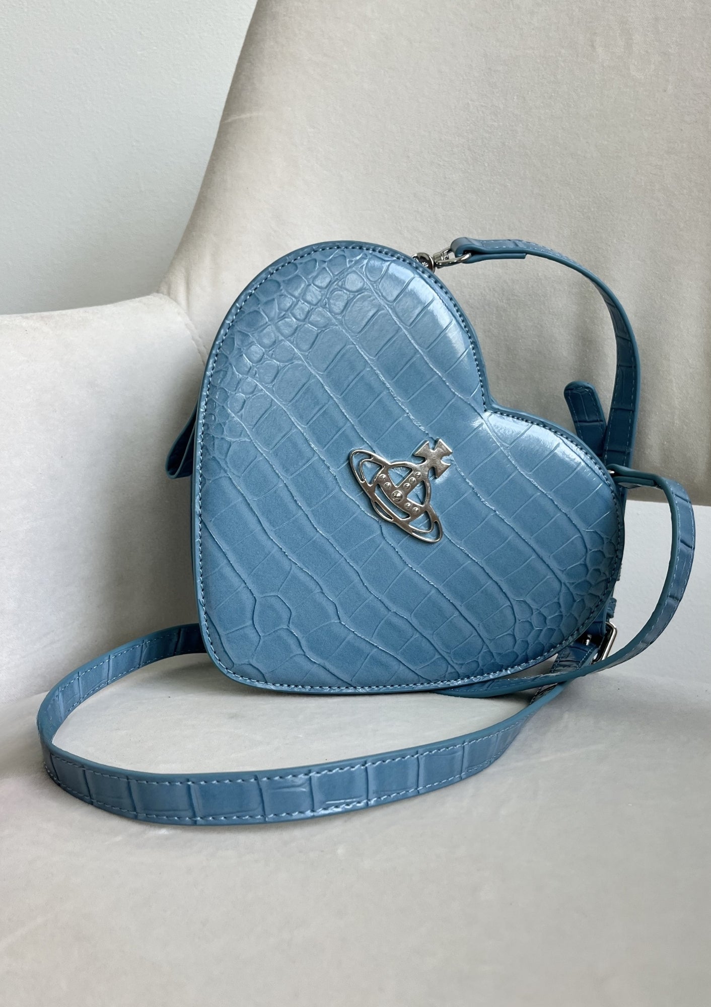 Vegan crocodile 2-way heart handbag – MERCER VINTAGE
