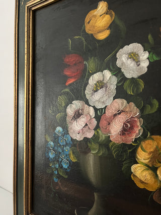 Framed floral still life portraits