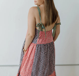 Floral patchwork dress